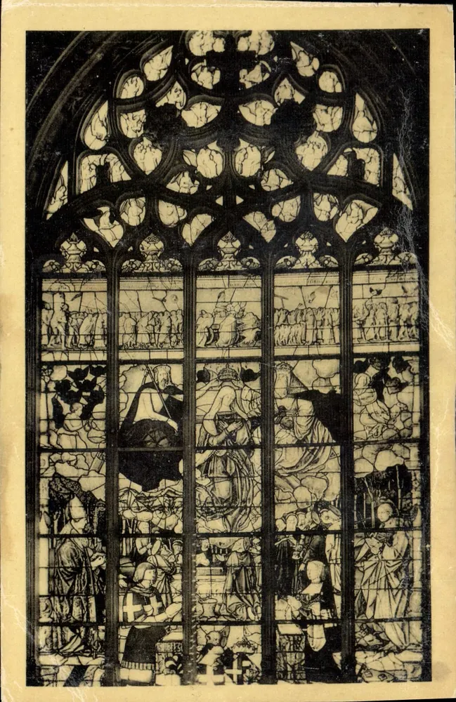 Kirche von Brou — Glasfenster der Aufnahme der Jungfrau — Edition des Monuments Historiques - Vorderseite