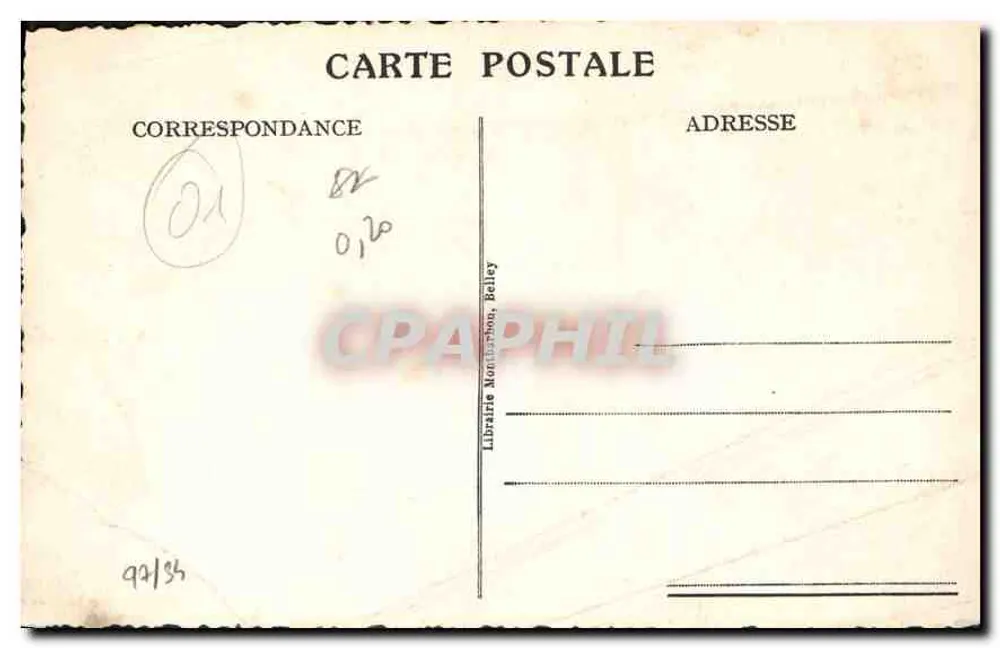 Rota de Belley para Venne — O Desfilade do Ródano — Livraria Montheron, Belley - Verso