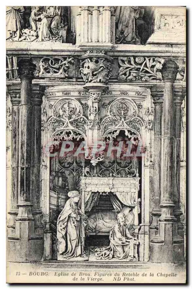 Bourg — Kirche von Brou. Figuren des Retabels der Kapelle der Jungfrau. ND Phol. - Vorderseite