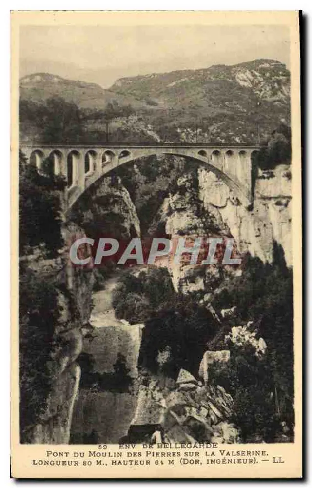 Steinbrücke des Moulin des Pierres über die Valserine — Nähe Bellegarde — Dor, Ingenieur - Vorderseite