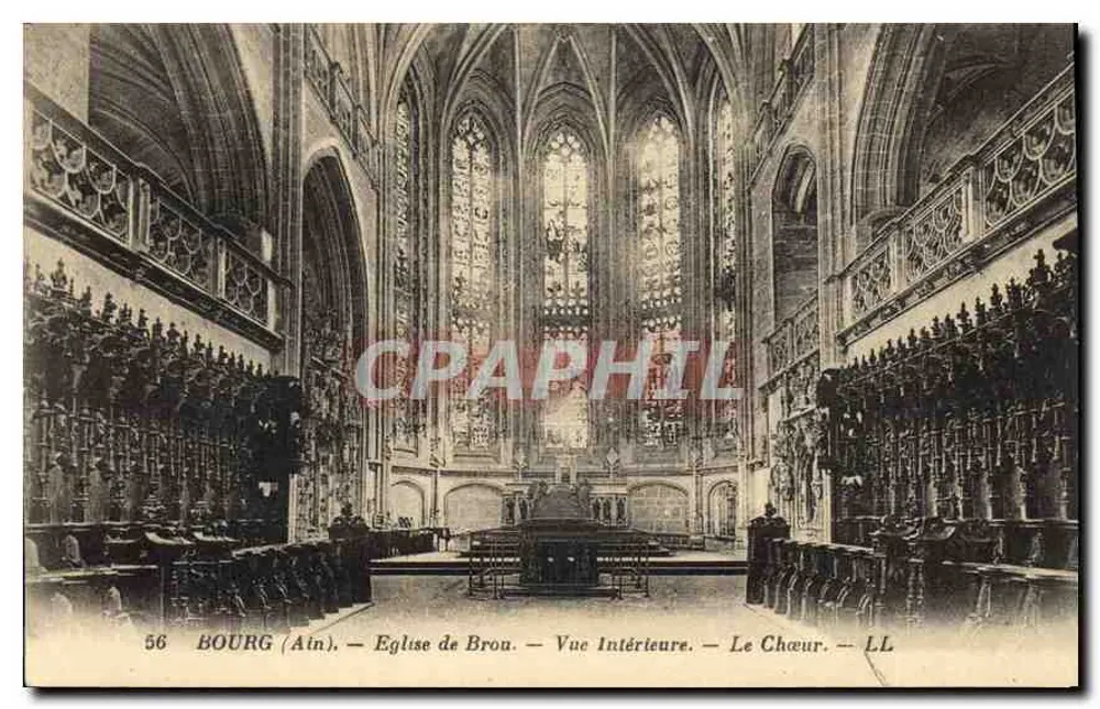 Bourg (Ain) — Église de Bron — Innere Ansicht — Der Chor — LL - Vorderseite