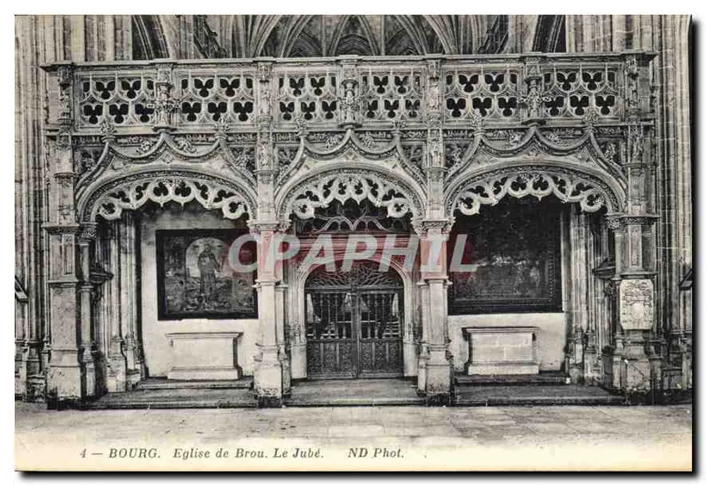 Igreja de Brou. O Jubé — BOURG — ND Phot. - Frente