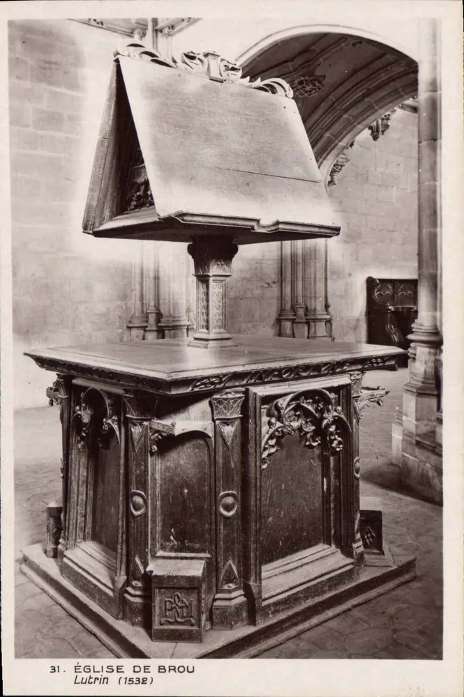 Igreja de Brou — Lutrin (1532) — Editor: Monuments Historiques de France, n° 31 - Frente