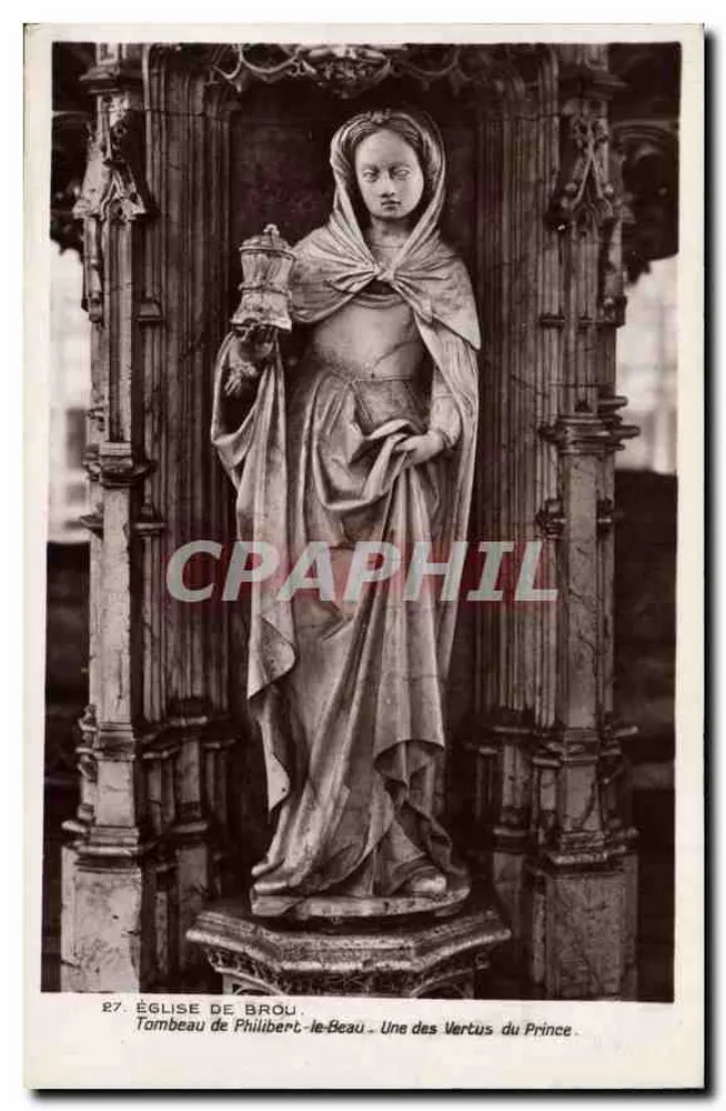 Grabmal von Philibert-le-Beau — Eine der Tugenden des Prinzen — Kirche von Brou - Vorderseite