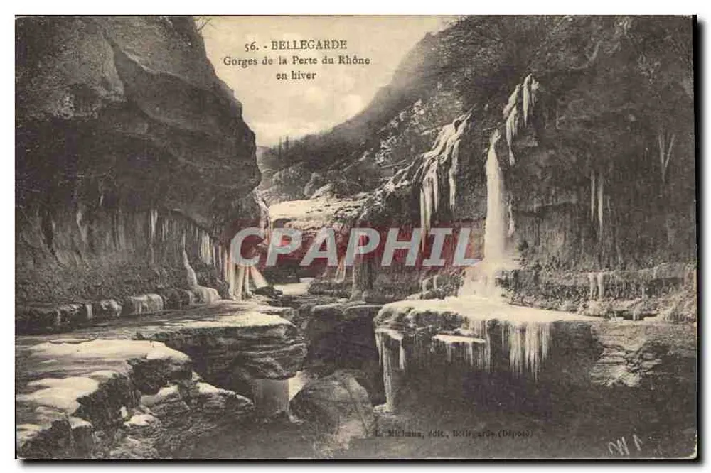 Gorges de la Perte du Rhône — im Winter — La Michaux, Verlag, Bellegarde (Drôme) - Vorderseite