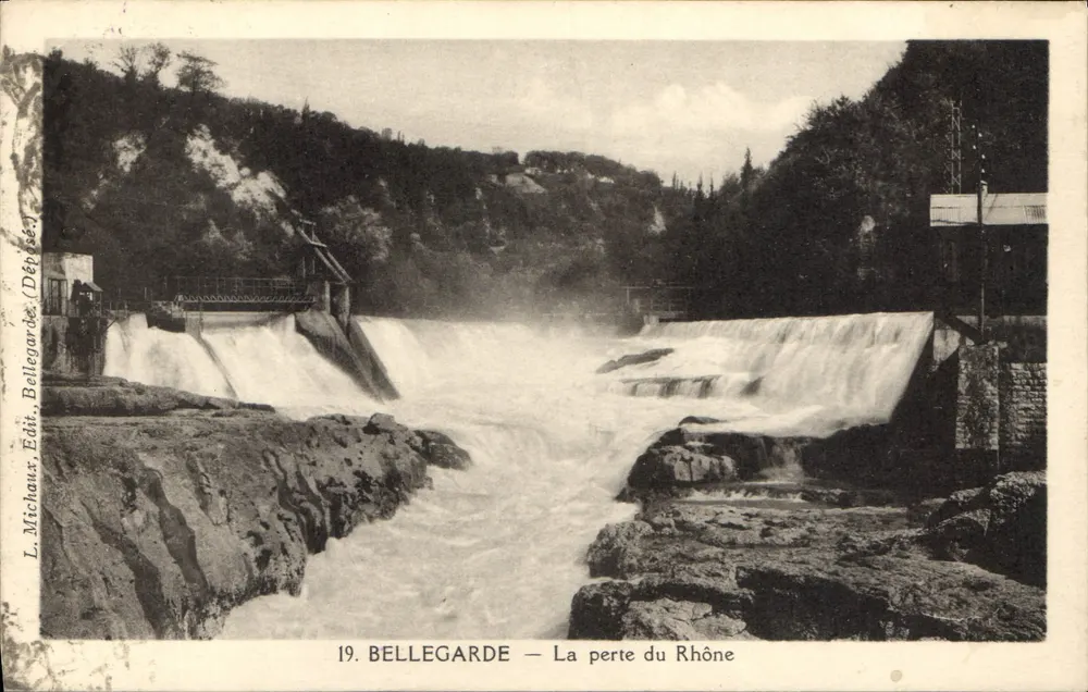 Bellegarde — A perda do Ródano — L. Michaux, Edição Bellegarde (Departamento Ain) n°19 - Frente