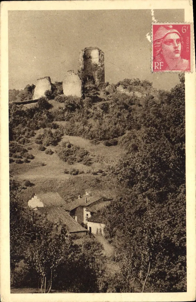 Ruinen des Schlosses Colligny — Ansichten des Ain — Verlag Braun & Cie - Vorderseite