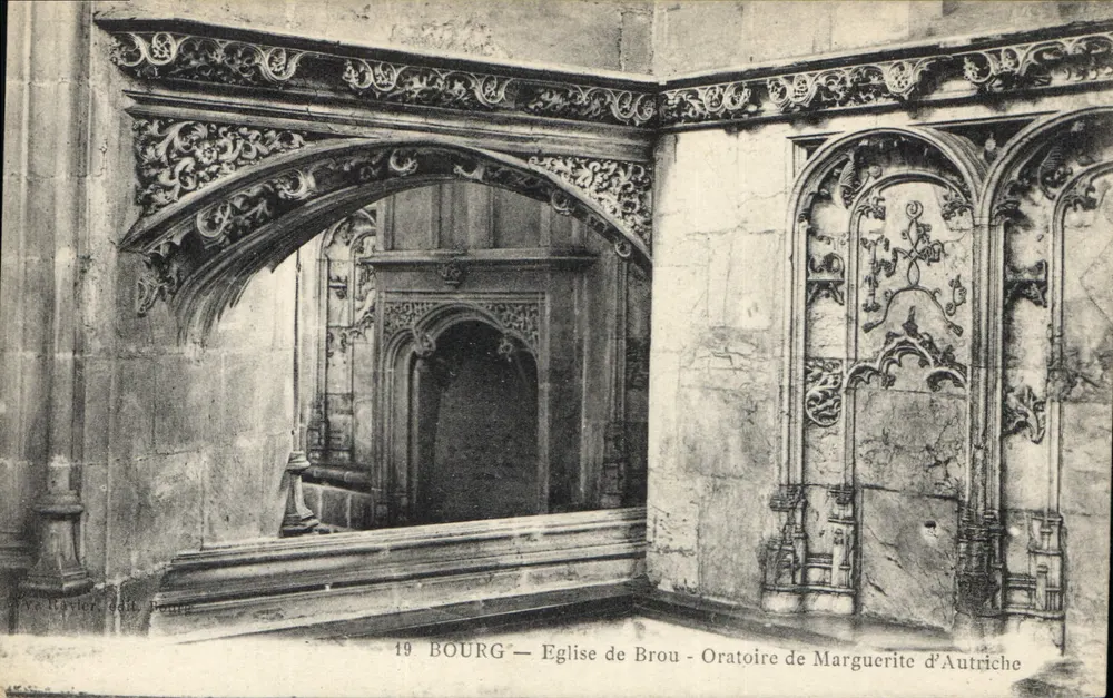 Bourg — Kirche von Brou - Oratorium von Marguerite d'Autrèche — Verleger: Haviler, Bourg - Vorderseite