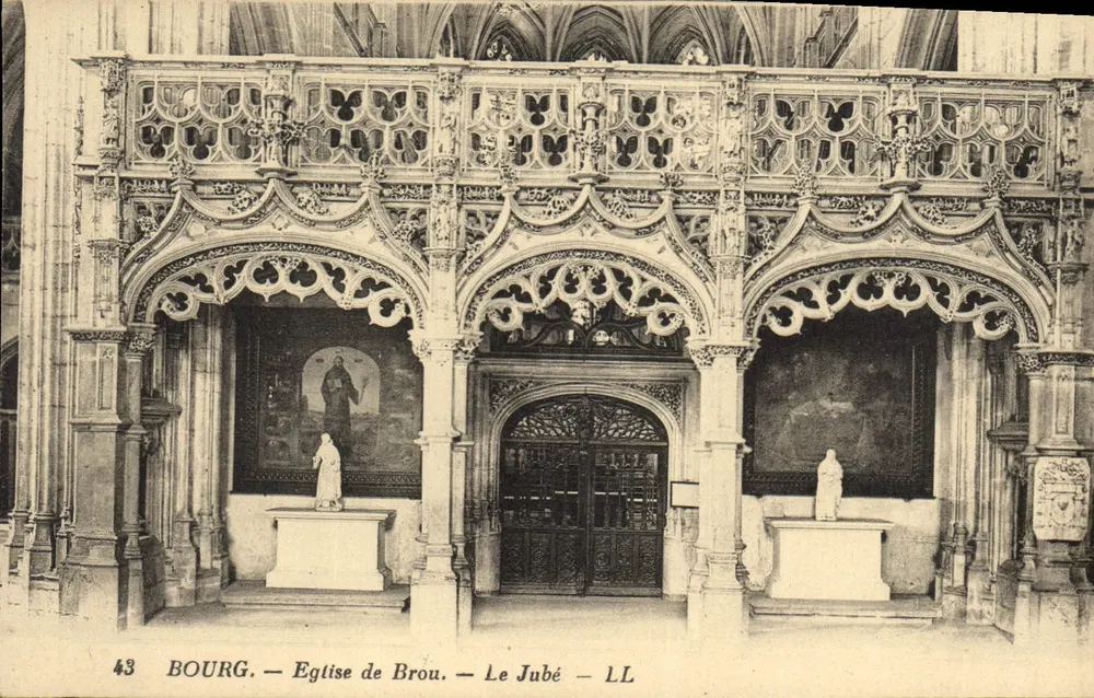 Bourg - Igreja de Brou - O Jubé — LL - Frente