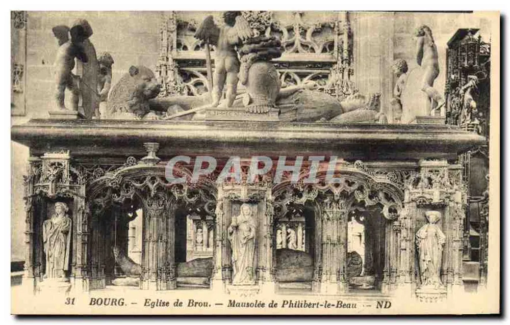 Bourg — Kirche von Brou — Mausoleum von Philibert-le-Beau — ND - Vorderseite