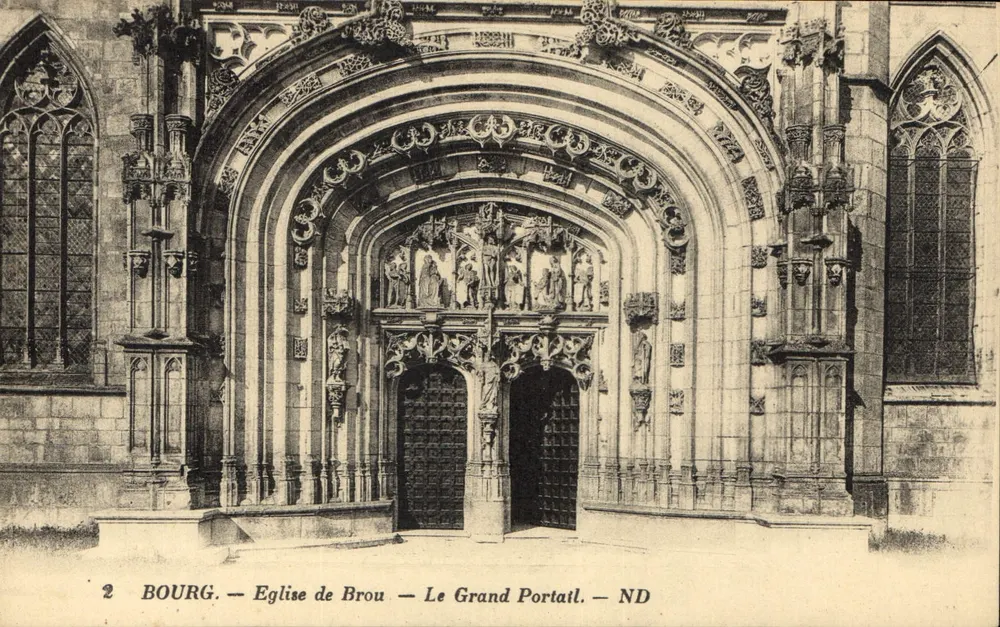 Bourg — Kirche von Brou — Der Große Portal — ND - Vorderseite