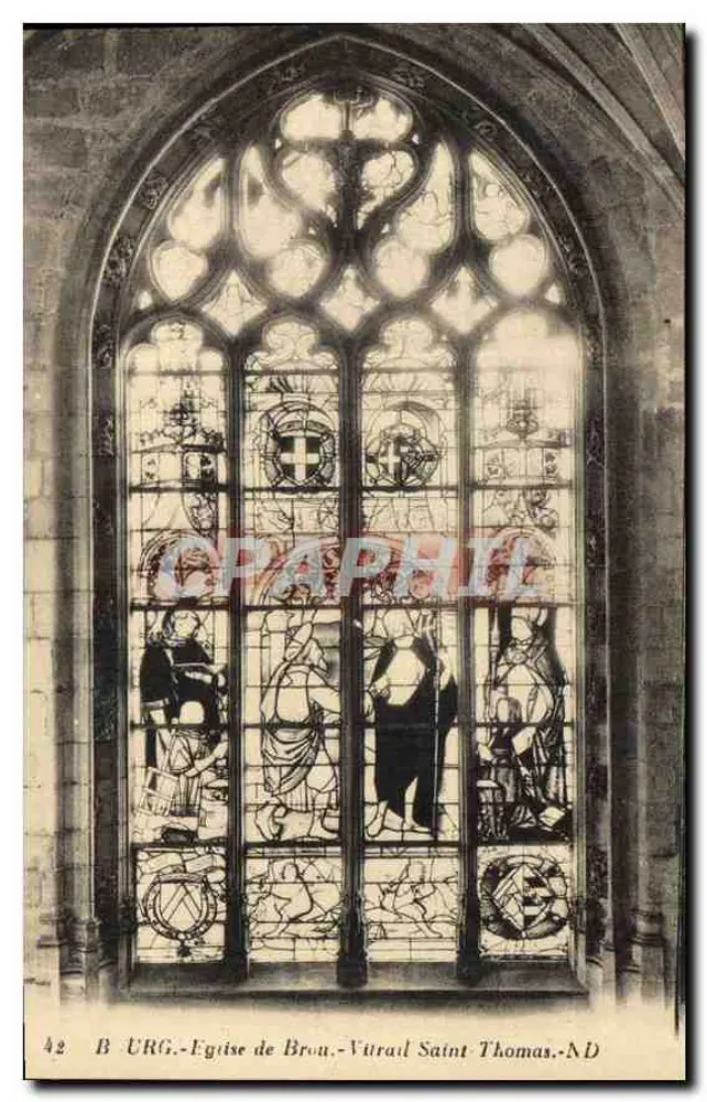 Igreja de Bruyères - Vitral Santo Tomás - ND - Frente