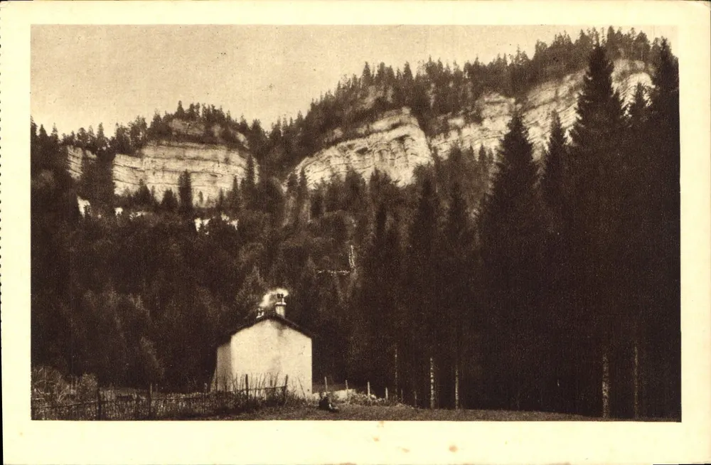 Das Schutzhaus und die Felsen von Perret — Oyonnax — BRAUN & Cie, Verlag Mulhouse-Dornach - Vorderseite