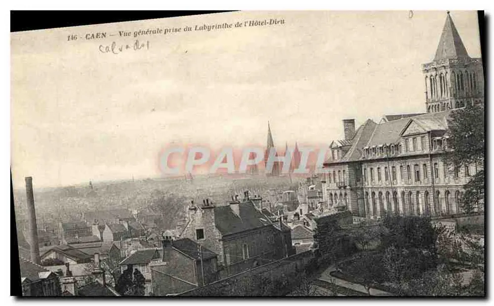 CAEN — Allgemeiner Blick vom Labyrinth des Hôtel-Dirut - Vorderseite