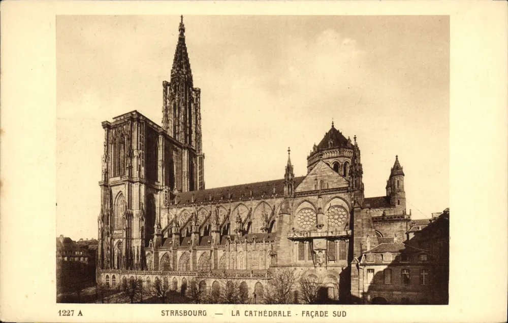 Strasbourg — A Catedral — Fachada Sul — edição Braun & Cie, Ht-Rhin - Frente