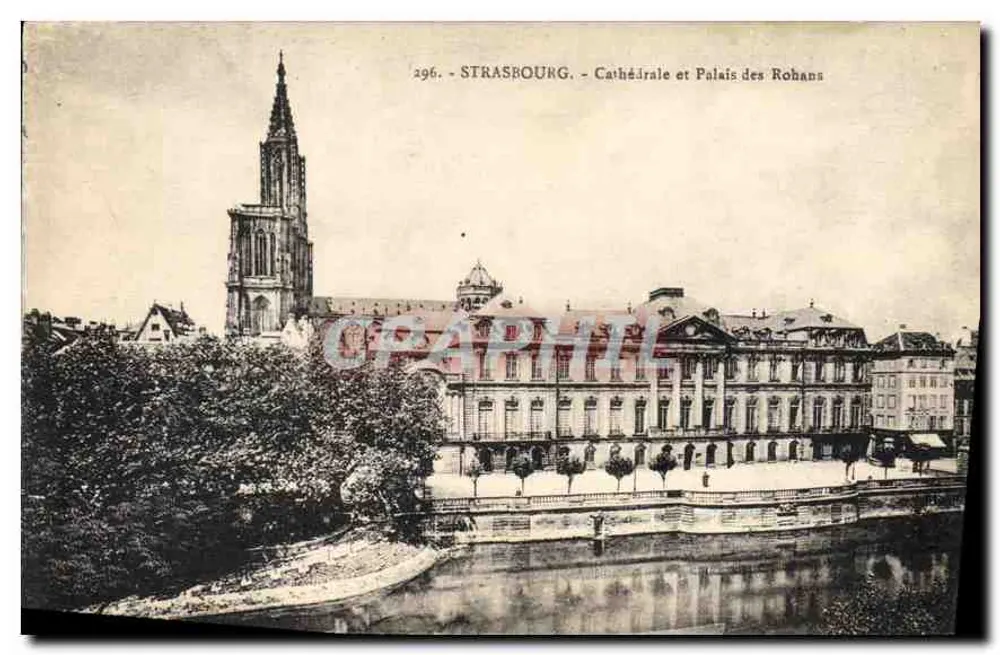 Strasbourg - Kathedrale und Palais des Rohans - Vorderseite