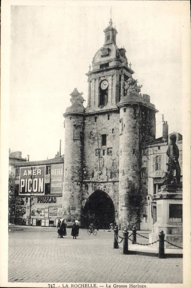 La Rochelle — A Grande Relógio — editor anônimo, n° de série 747 - Frente