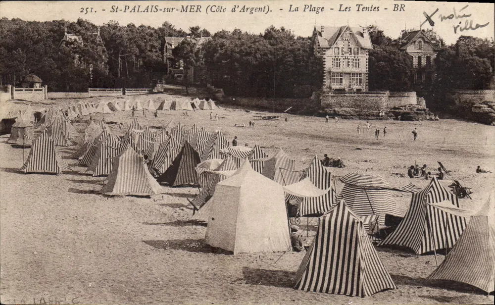 St-Palais-sur-Mer (Côte d'Argent) — Die Strandpromenade — Die Zelte — BR - Vorderseite
