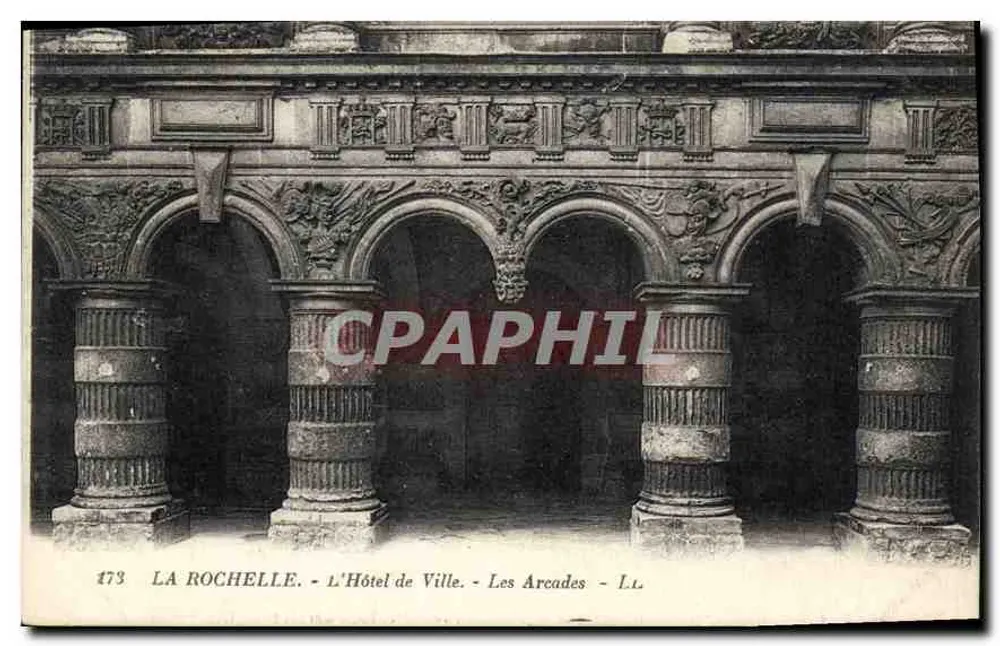 La Rochelle - Das Rathaus - Die Arcaden - LL - Vorderseite