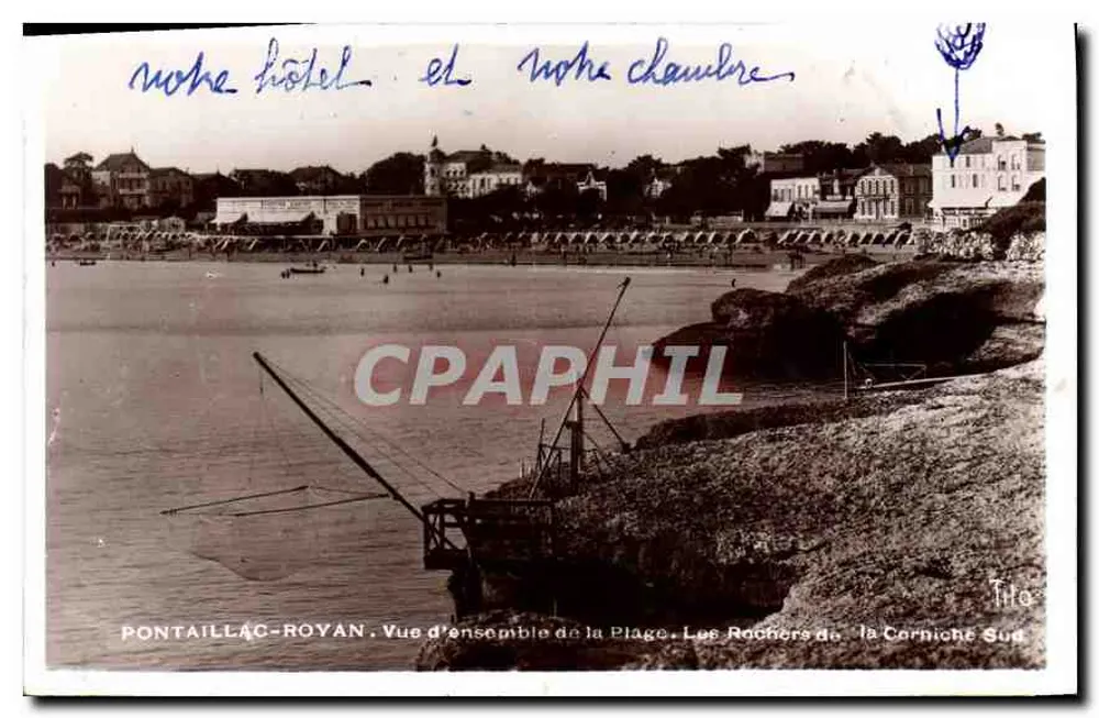 PONTAILLAC-ROYAN — Übersicht der Strand. Die Felsen der Südklippen — Tito - Vorderseite