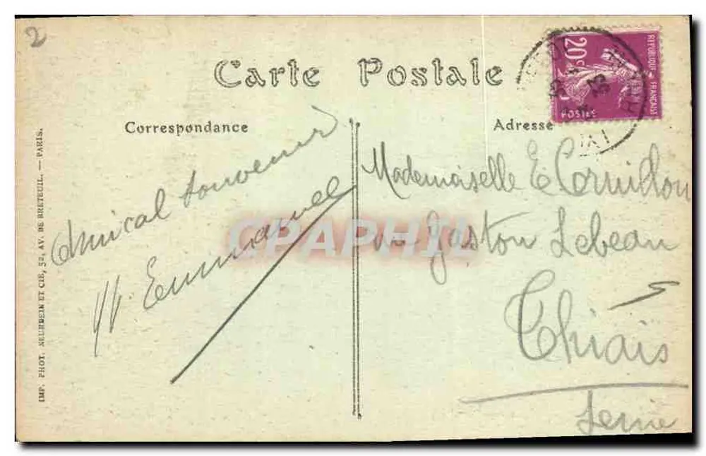 CANNES (Alpes-Maritimes) — Allgemeiner Blick von der Croix-des-Gardes — IMP. PHOT. MELIBREIN ET CIE, 52, AV. DE BRETEUIL — PARIS - Rückseite