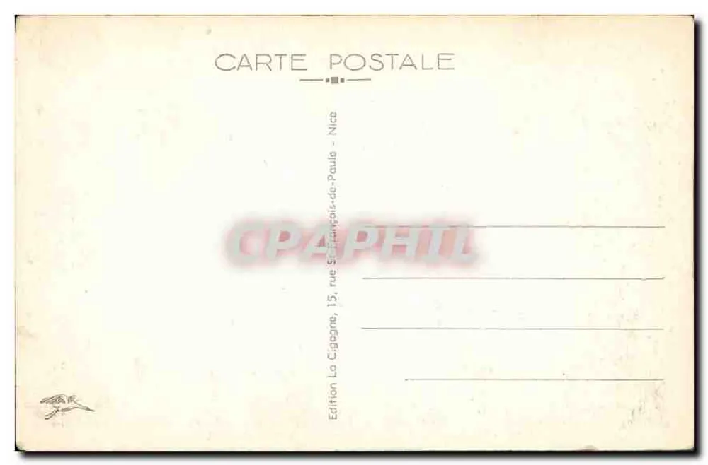 NICE — Der Hafen, das Schloss und die Bucht der Engel — Edition La Cigagno, 15, rue St-François-de-Paule - Rückseite