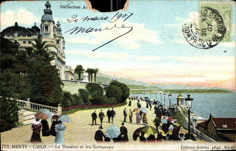 MONTE-CARLO — Das Theater und die Terrassen — Edition Giletta, Foto, Nice - Vorderseite