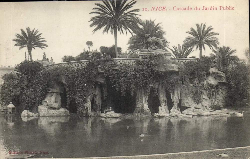 Nice - Cachoeira do Jardim Público — Edição Plouard, Nice, n°20 - Frente