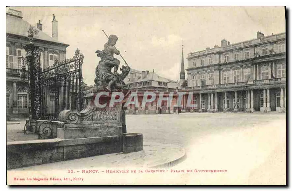 Nancy — Hémicycle de la Carrière - Palais du Gouvernement — Maison des Magasins Réunis, Verlag, Nancy - Vorderseite