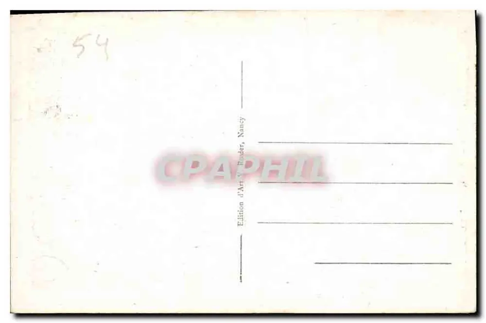 Nancy - Palast des Regierung und Place Carrière — Kunstausgabe Y. Roder, Nancy, Nr. 444 - Rückseite