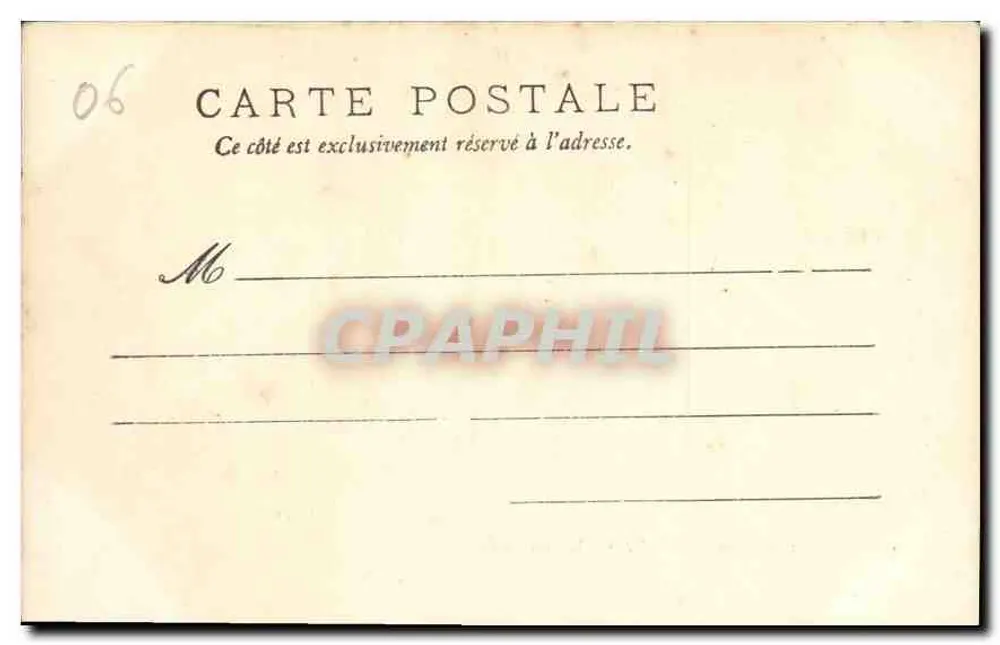 Ao redor de MENTON - La Mortolla — Edição Giletta, fot. Nice, n° 1631 - Verso