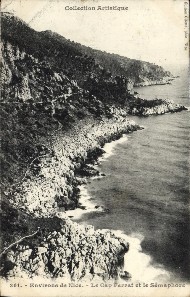 Um Nice — Cap Ferrat und der Sémaphore — Gildas-Ausgabe, Foto Nice, Nr. 361 - Vorderseite