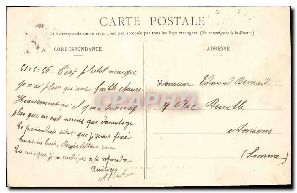 Nancy - Estátua na Place Thiers — Fototipo A. Benenet & Cie, Nancy, n°8 - Verso
