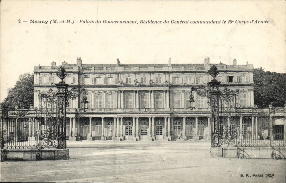 Nancy (M.-et-M.) — Palast des Regiments, Wohnsitz des Kommandanten des 20. Armee-Korps — B. F., PARIS - Vorderseite