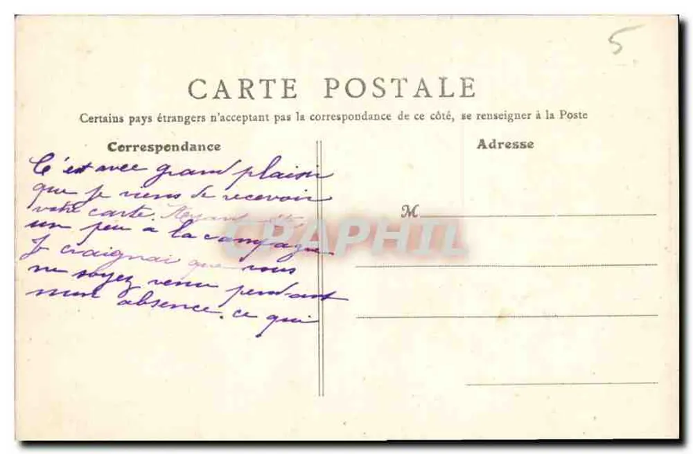Nancy (M.-et-M.) — Palast des Regiments, Wohnsitz des Kommandanten des 20. Armee-Korps — B. F., PARIS - Rückseite