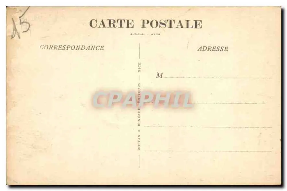 La Turbie (A.M.) — Die Turm von Augustus (römische Ruinen) — Verlag Renéaud & Bottan, Nice - Rückseite