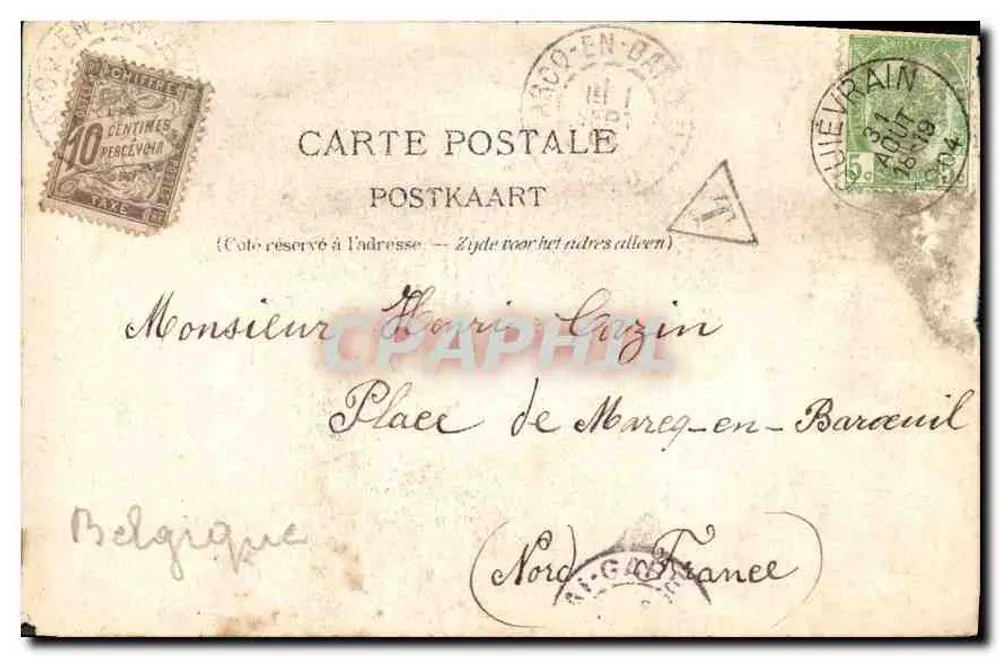 Bruxelas. Fazenda das Boues. — N. Carlier. — V.C. Bruxelas - Verso