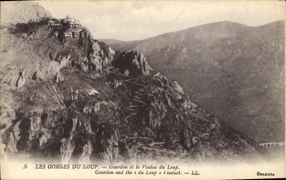 Die Schlucht des Loup — Gourdon und der Viadukt des Loup — Selecta - Vorderseite