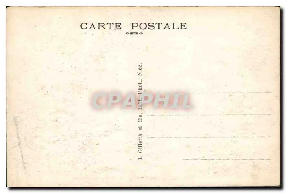 CANNES - Pôr do sol sobre o Estérel — J. Gilletta e Cie, Nice - Verso
