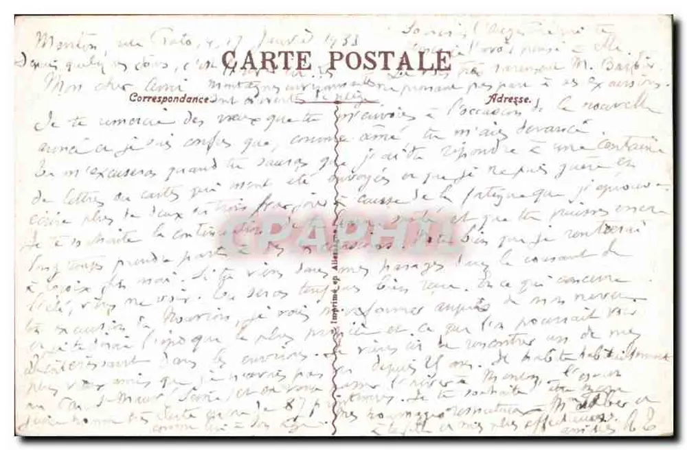 Menton — Uitzicht genomen vanaf de Boulevard de Garavan — Moderne ansichtkaart 456 - Achterkant