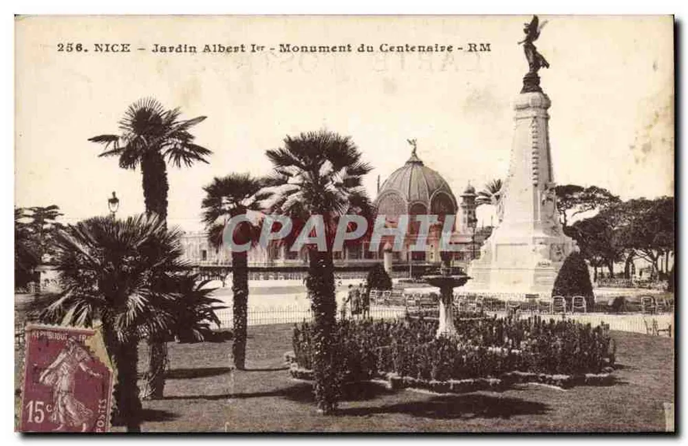 Nice - Jardim Albert 1er - Monument do Centenário - RM - Frente