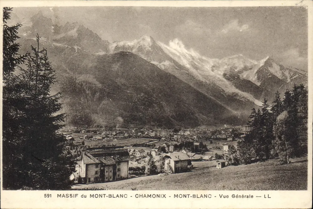 Massif del Monte Bianco - Chamonix - Vista Generale — LL - Recto