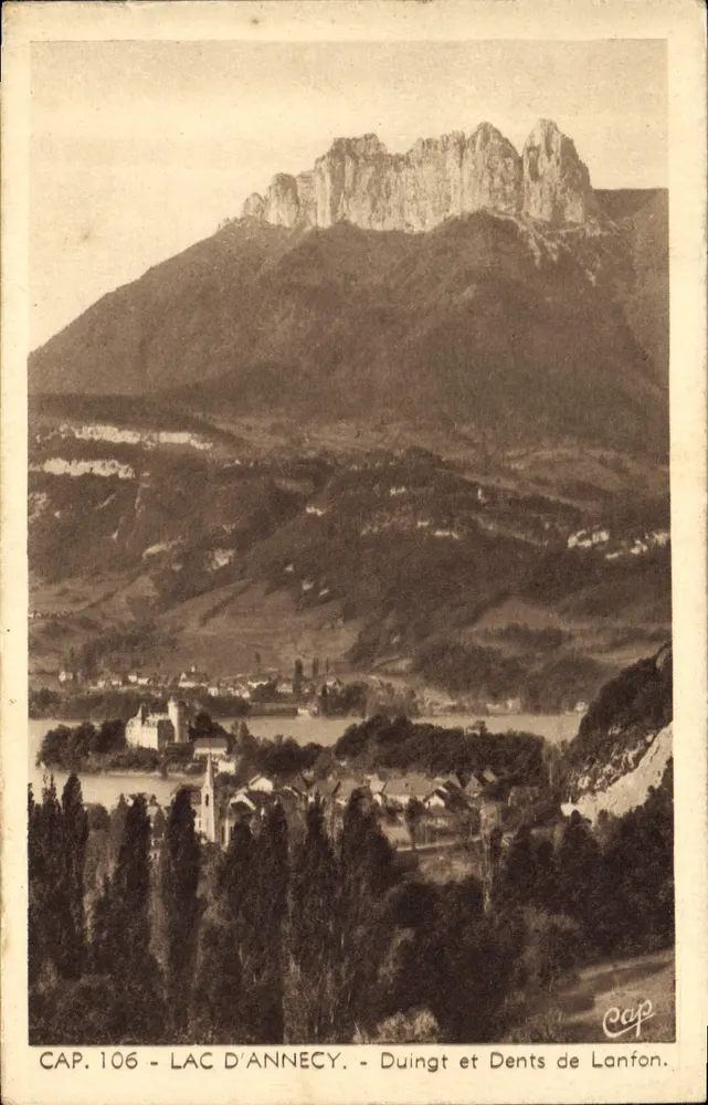 Lago de Annecy — Duingt e Dents de Lanfon — CAP. 106 - Frente