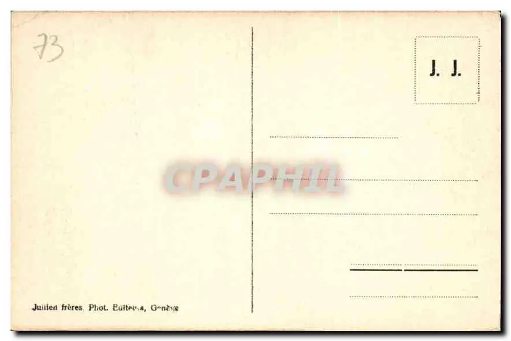 Trélechamp e a Aiguille Verte — vista alpina — J.J. 6020 - Verso