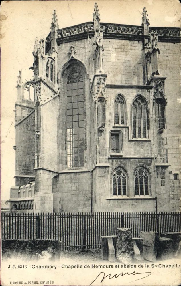 Kapelle von Nemours und Apsis der Sainte-Chapelle — Chambéry — J.J. 2343 — Librairie A. Perrin, Chambéry - Vorderseite