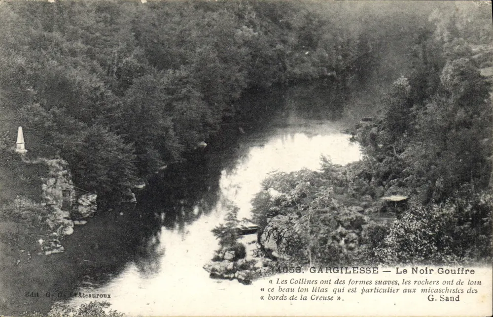 Gargilesse — Le Noir Gouffre — Wyd. G. Châteauroux - Awers