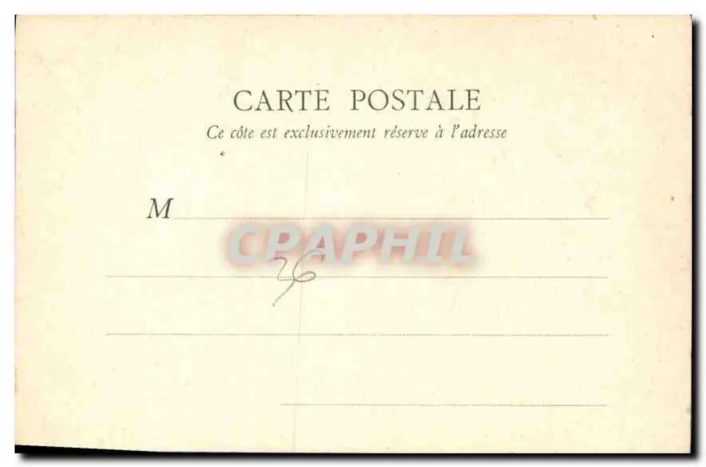 Castelo de Valençay — vista do pátio interno com fonte — B.F. Paris, n°8 - Verso