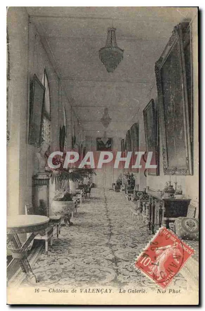Castelo de Valençay — A Galeria — ND Phot. - Frente