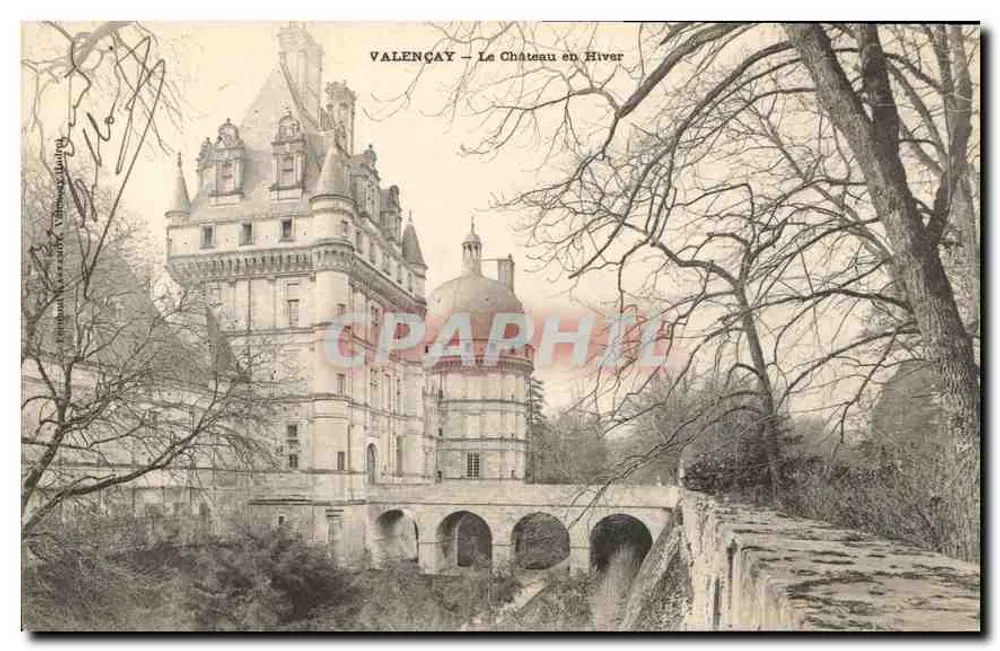 Valençay — O Castelo no Inverno — Editor: Villeneuve & Cie - Frente