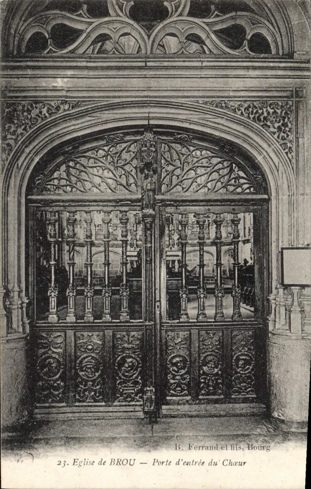 Kerk van Brou — Invoerpoort van het Koor — B. Ferrand en zoon, Bourg - Voorkant